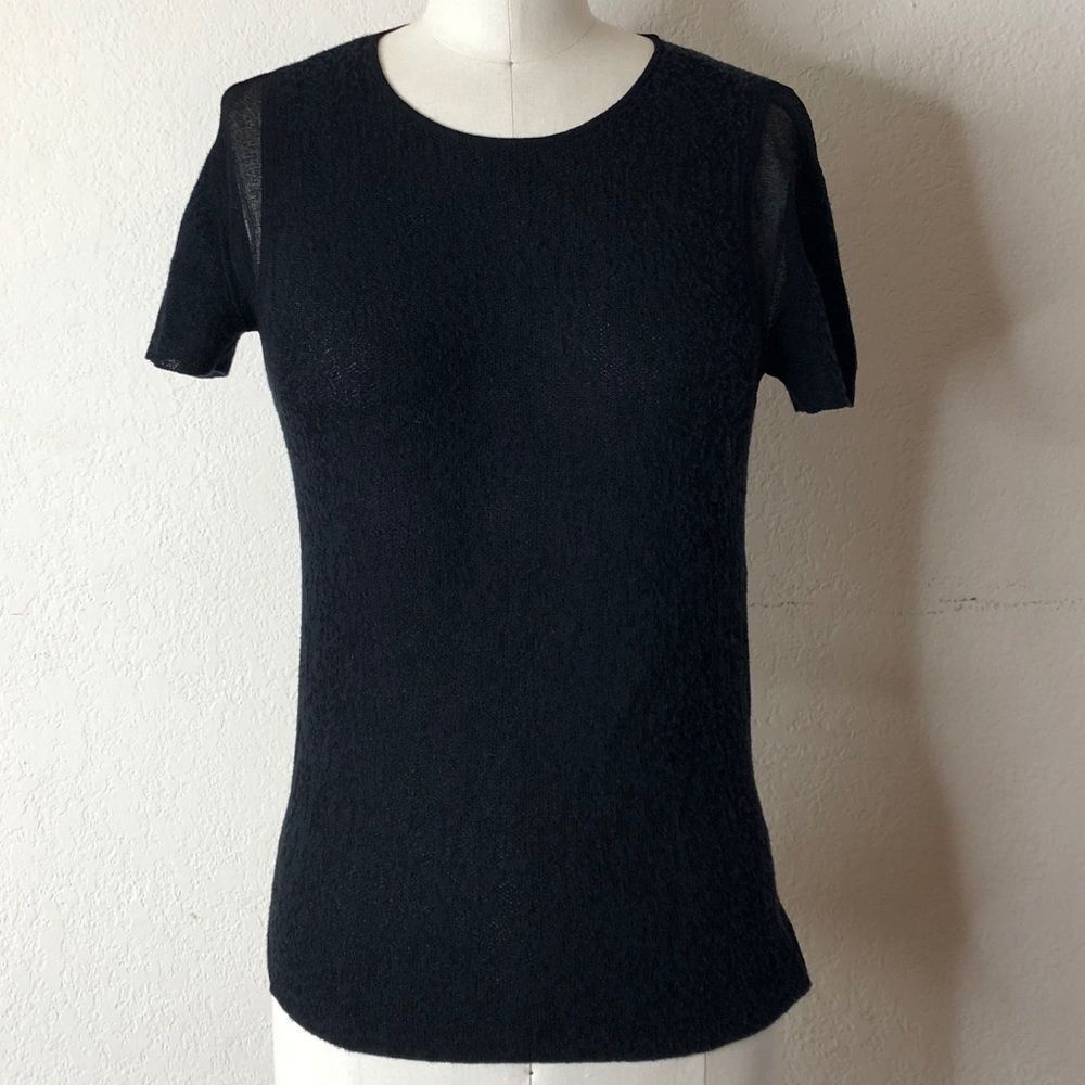 Eileen Fisher blue knit fall top XS